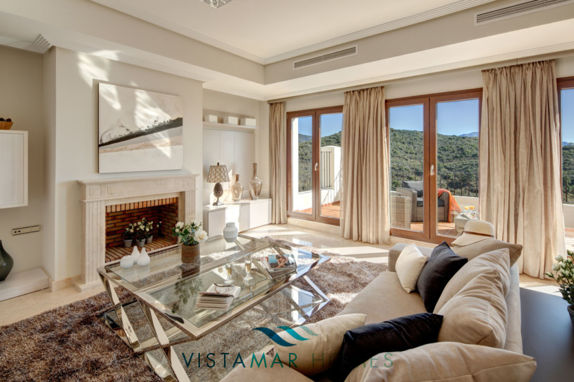 Living Room with Sea and Mountain Views · VMV010 Exclusive Residential Homes in Benahavis