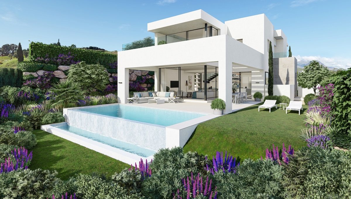 modern-luxury-villas-in-the-heart-of-estepona-golf-render - exterior - swimmingpool - piscina